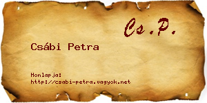 Csábi Petra névjegykártya