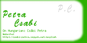 petra csabi business card